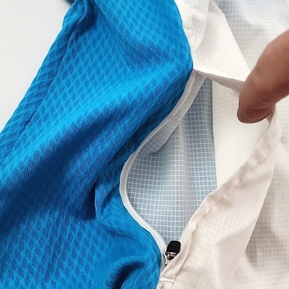 ⭐️3/ $30⭐️ Saucony Women's Activewear Lightweight Zip Up Jacket Blue White Sz XL - Picture 13 of 16